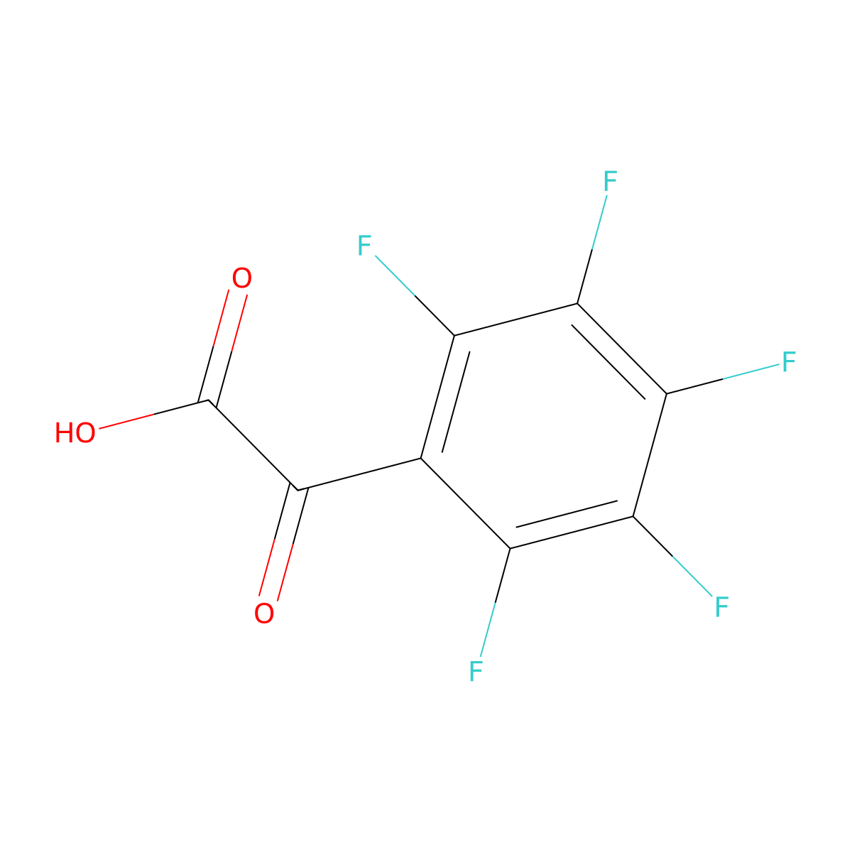 2-oxo-2-(2,3,4,5,6-pentafluorophenyl)acetic Acid molecular structure, CAS 72331-54-5