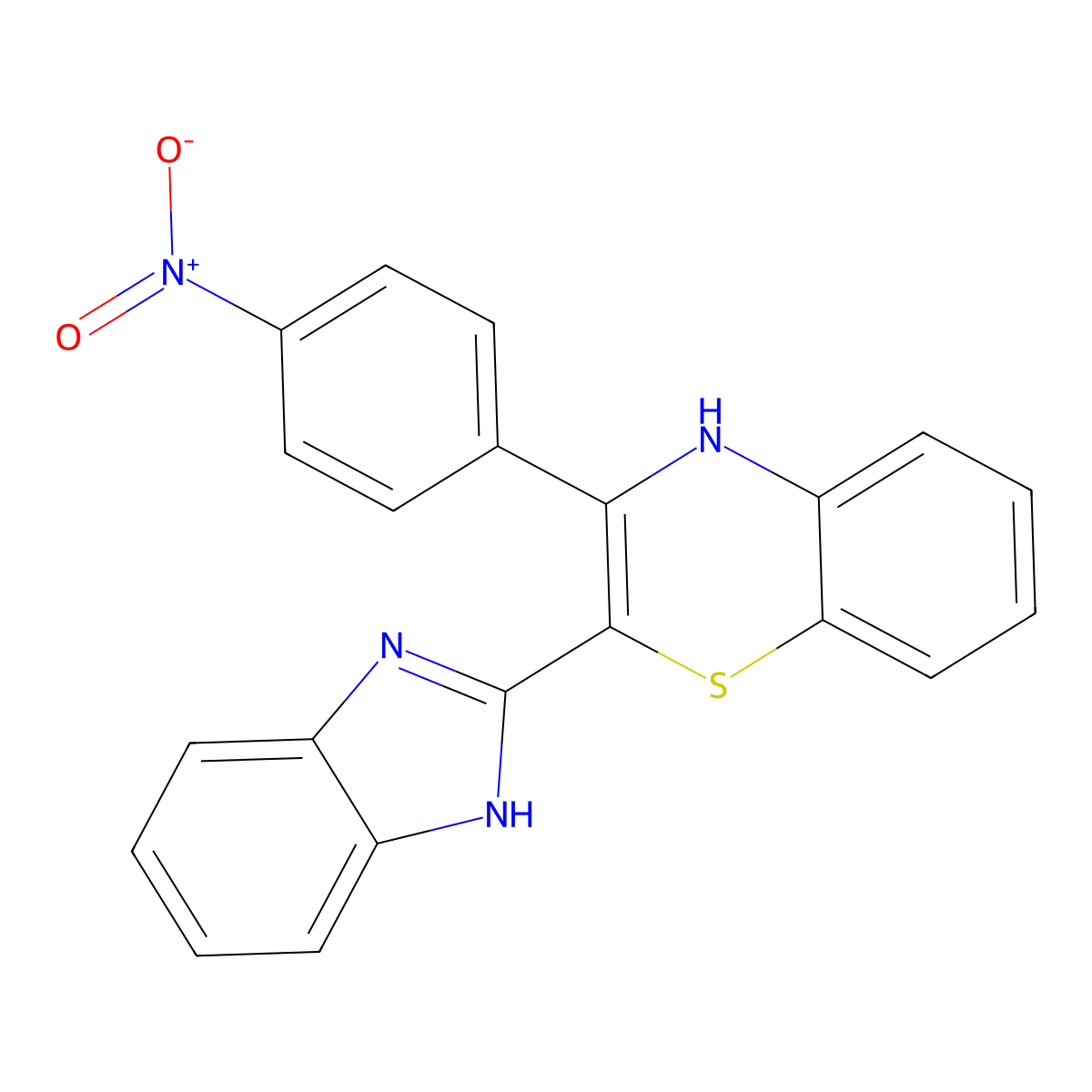 2-(1H-benzimidazol-2-yl)-3-(4-nitrophenyl)-4H-1,4-benzothiazine molecular structure, CAS 723319-55-9