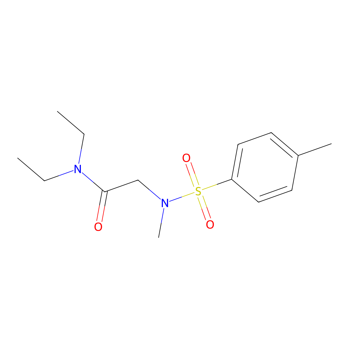 N,N-diethyl-2-[methyl-(4-methylphenyl)sulfonylamino]acetamide molecular structure, CAS 723329-05-3
