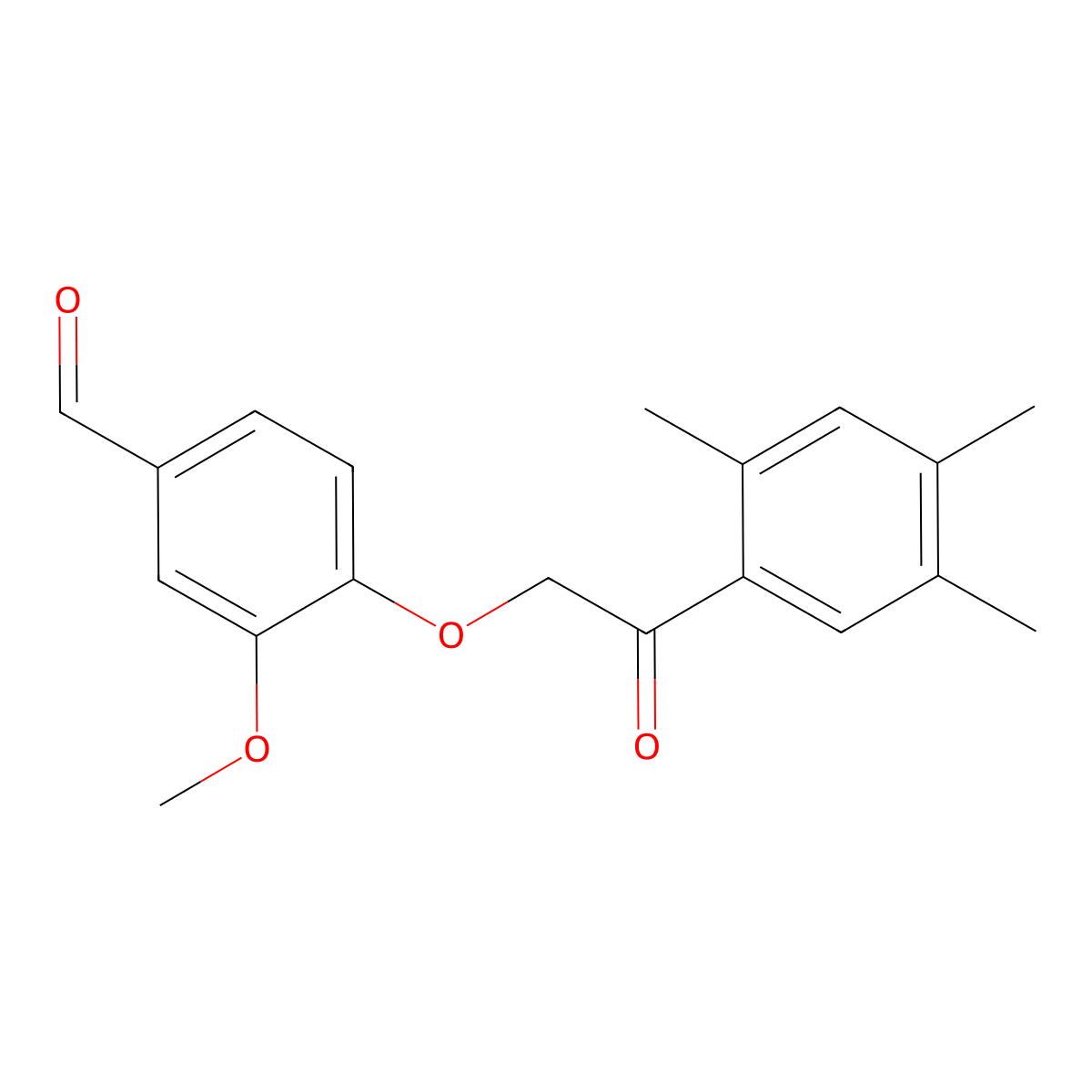 3-Methoxy-4-[2-oxo-2-(2,4,5-trimethylphenyl)ethoxy]benzaldehyde molecular structure, CAS 723332-21-6