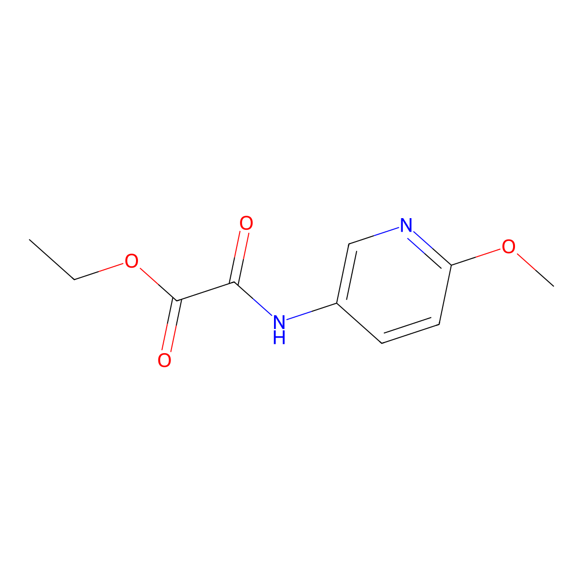 Ethyl 2-[(6-methoxypyridin-3-yl)amino]-2-oxoacetate molecular structure, CAS 723332-46-5