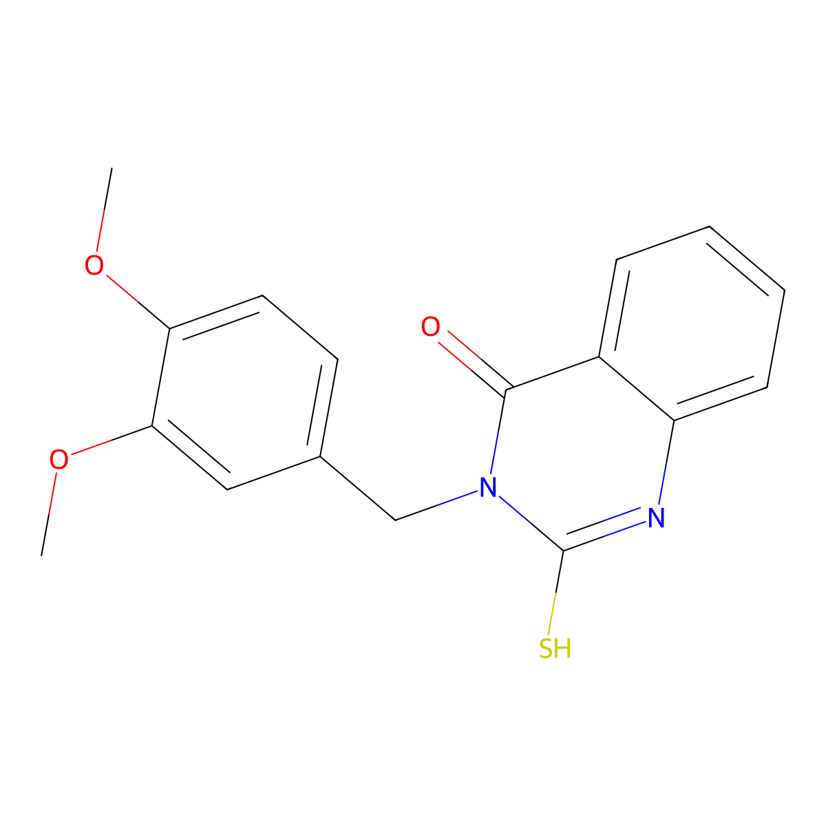3-[(3,4-Dimethoxyphenyl)methyl]-2-sulfanyl-3,4-dihydroquinazolin-4-one molecular structure, CAS 723332-67-0