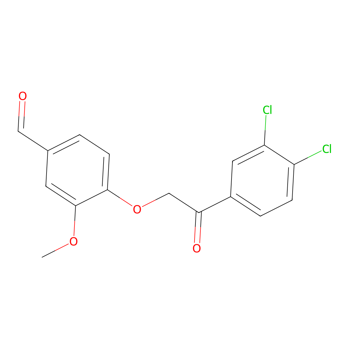 4-[2-(3,4-Dichlorophenyl)-2-oxoethoxy]-3-methoxybenzaldehyde molecular structure, CAS 723333-45-7