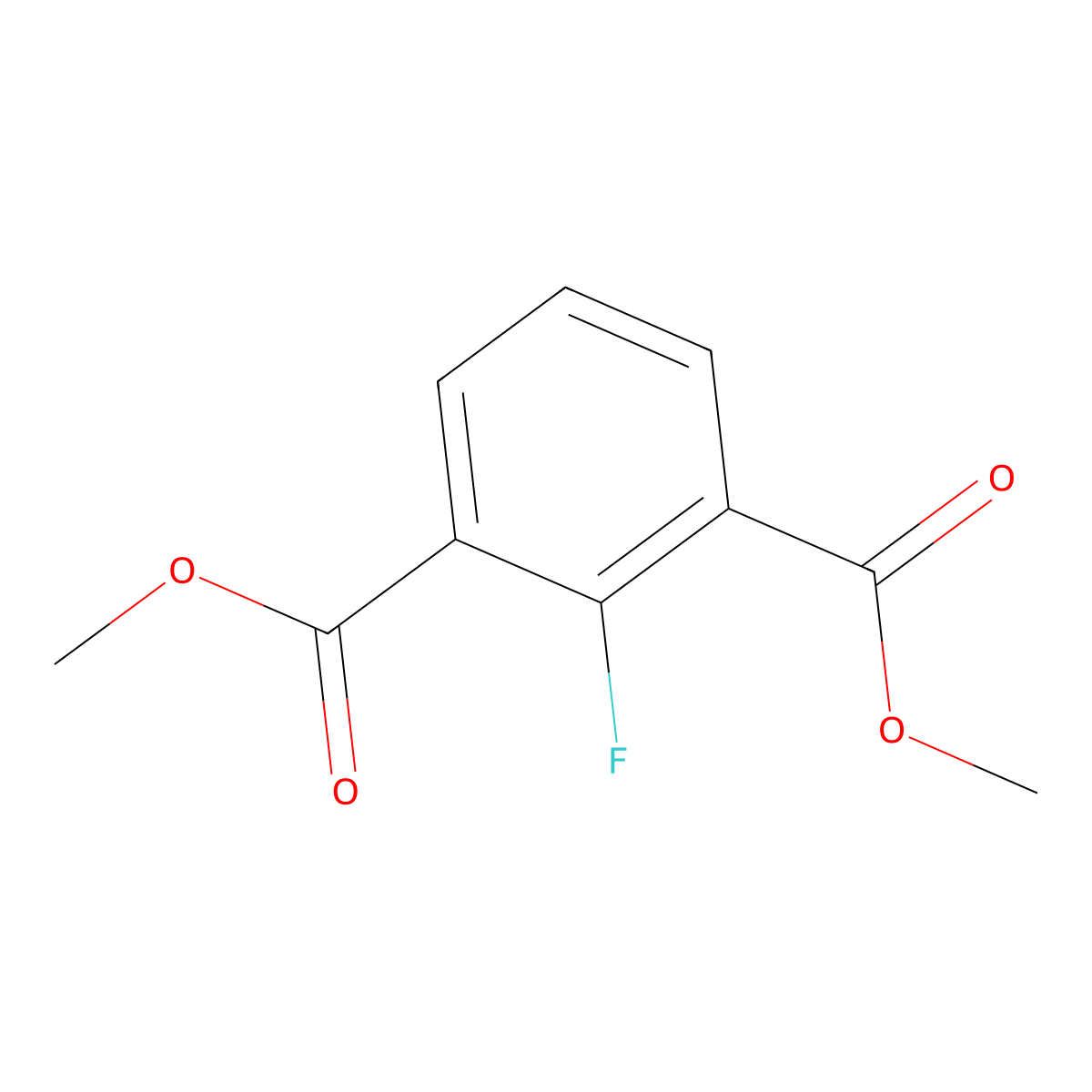 Dimethyl 2-fluorobenzene-1,3-dicarboxylate molecular structure, CAS 723334-03-0