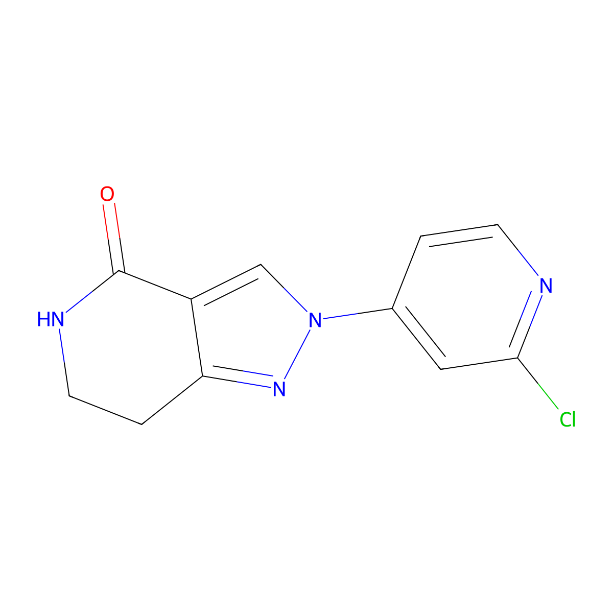 2-(2-chloropyridin-4-yl)-2,5,6,7-tetrahydro-4H-pyrazolo[4,3-c]pyridin-4-one molecular structure, CAS 723339-78-4