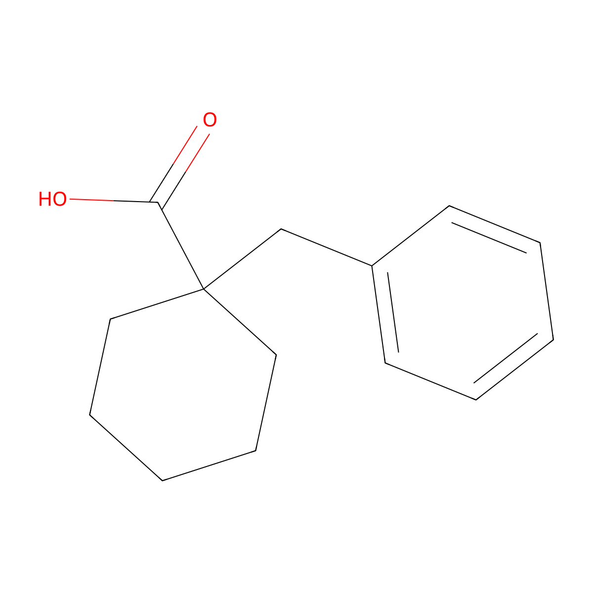 1-Benzylcyclohexane-1-carboxylic acid molecular structure, CAS 72335-55-8