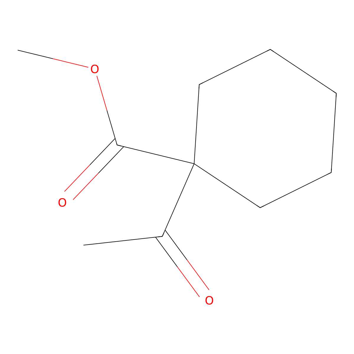 Methyl 1-acetyl-1-cyclohexanecarboxylate molecular structure, CAS 72335-60-5
