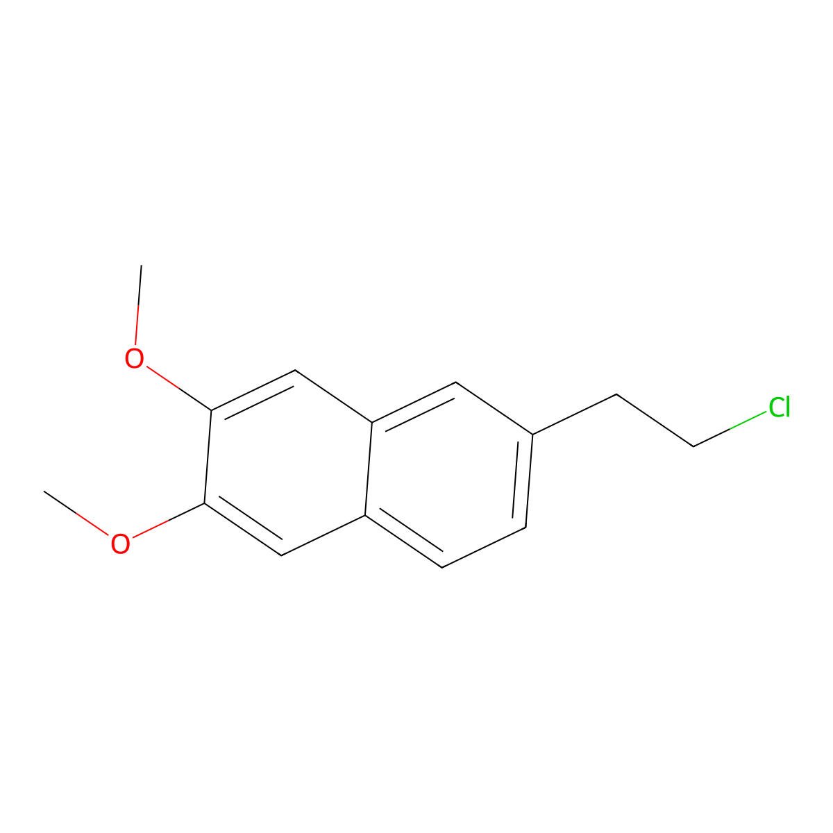 6-(2-Chloroethyl)-2,3-dimethoxynaphthalene molecular structure, CAS 72337-08-7