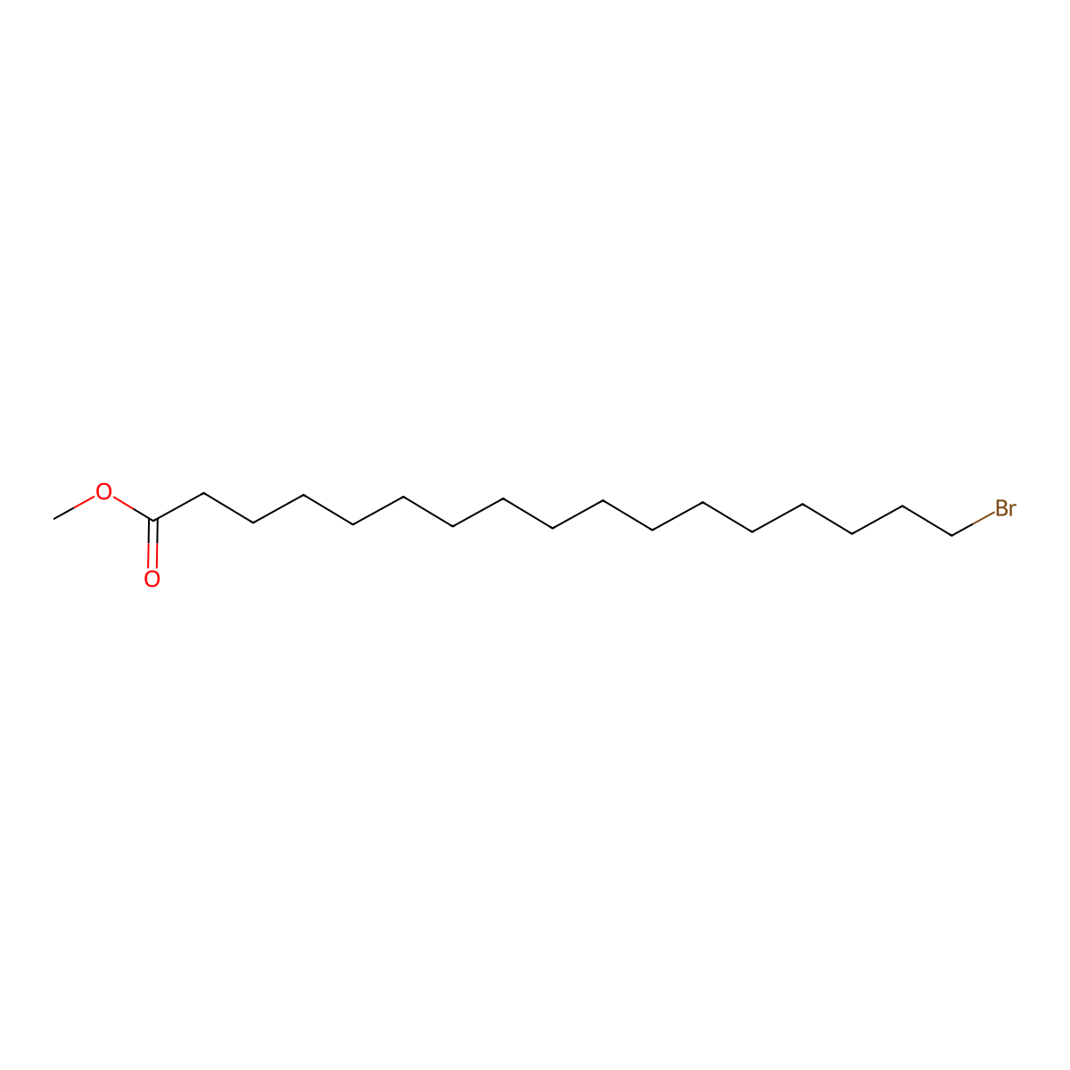 Methyl 17-bromoheptadecanoate molecular structure, CAS 72338-49-9