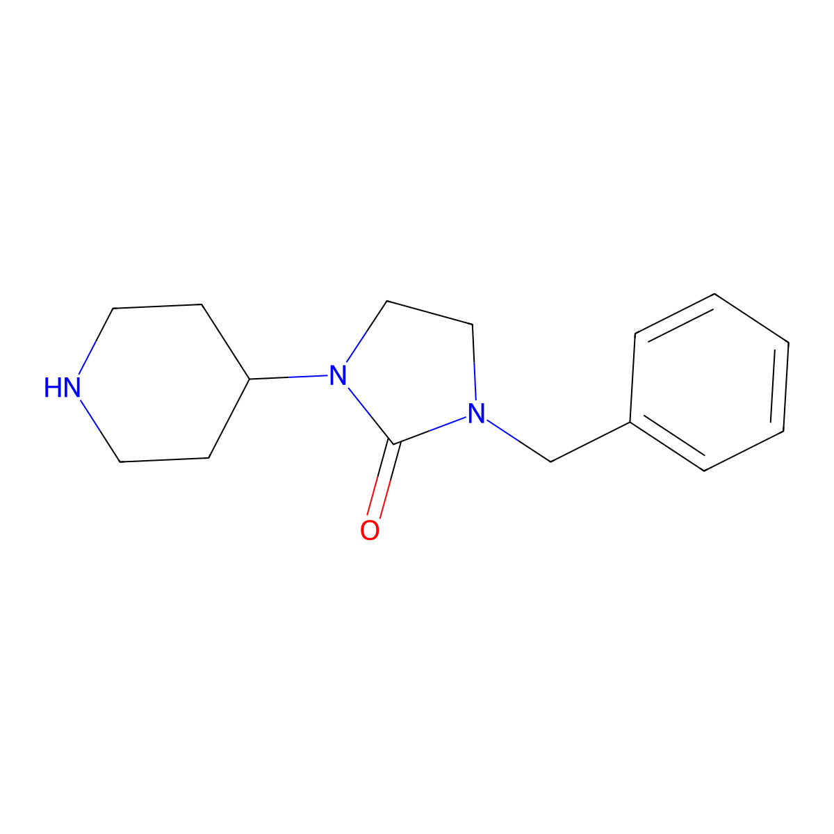1-Benzyl-3-piperidin-4-ylimidazolidin-2-one molecular structure, CAS 72338-90-0