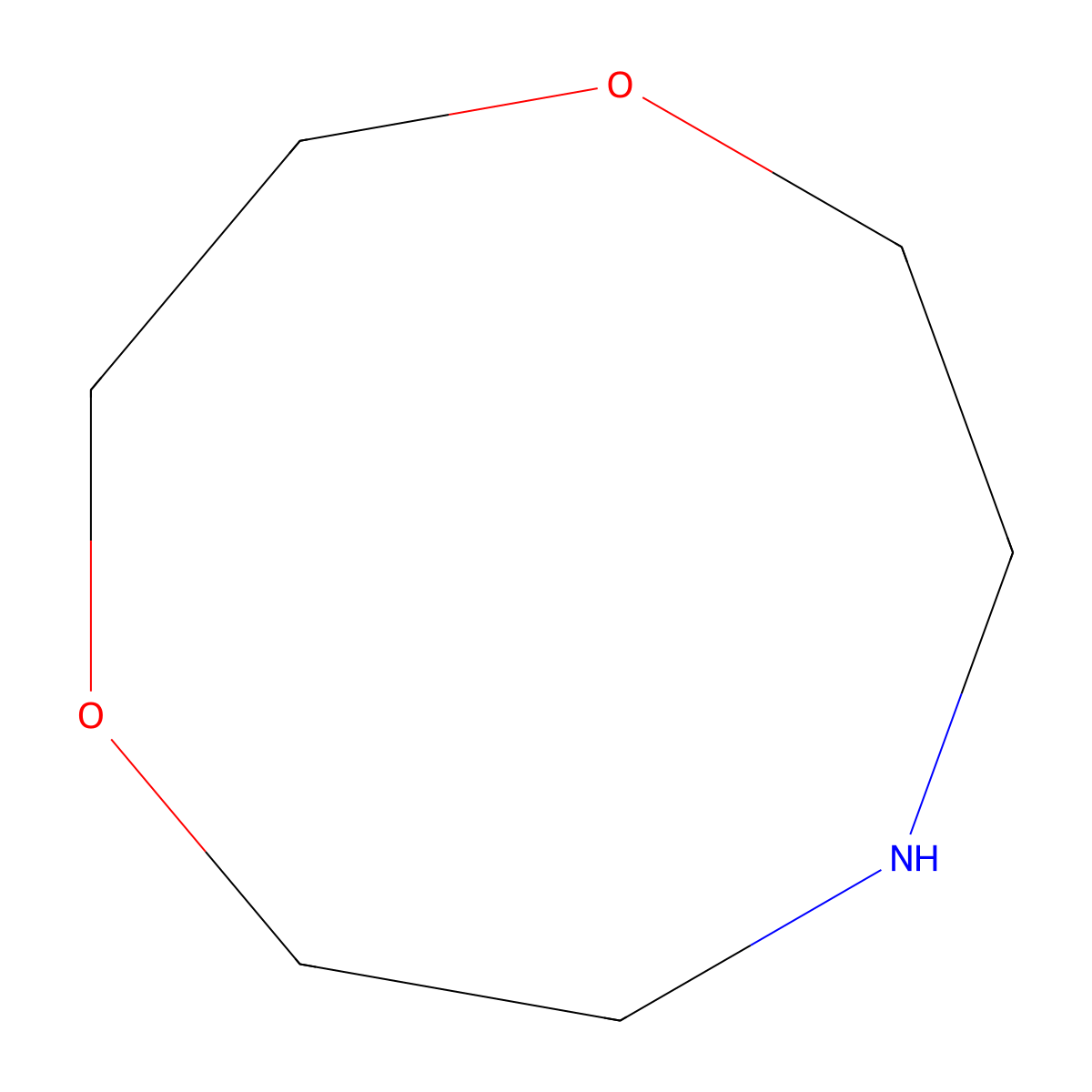 1,4,7-Dioxazonane molecular structure, CAS 7234-71-1