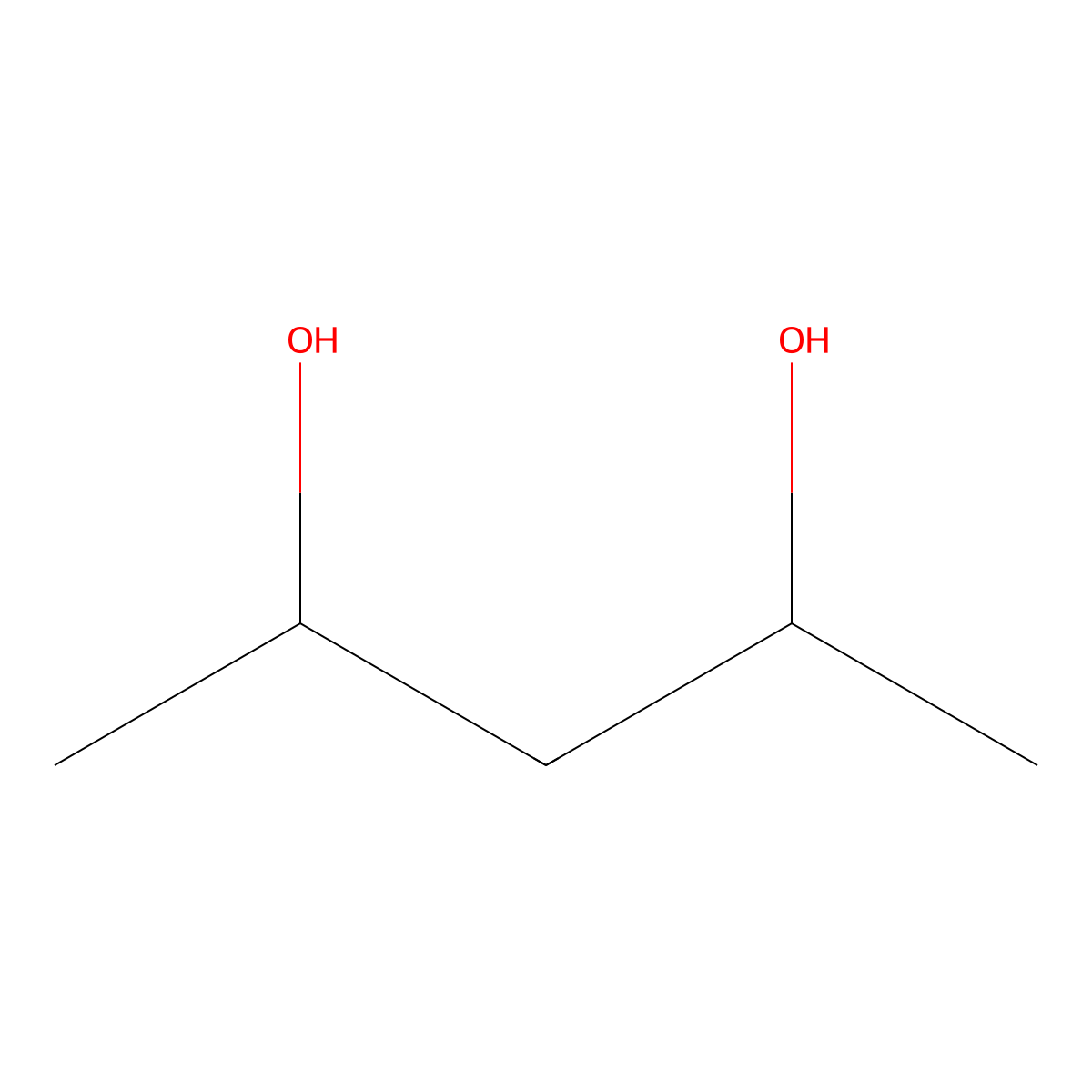 2,4-Pentanediol, (+)- molecular structure, CAS 72345-23-4
