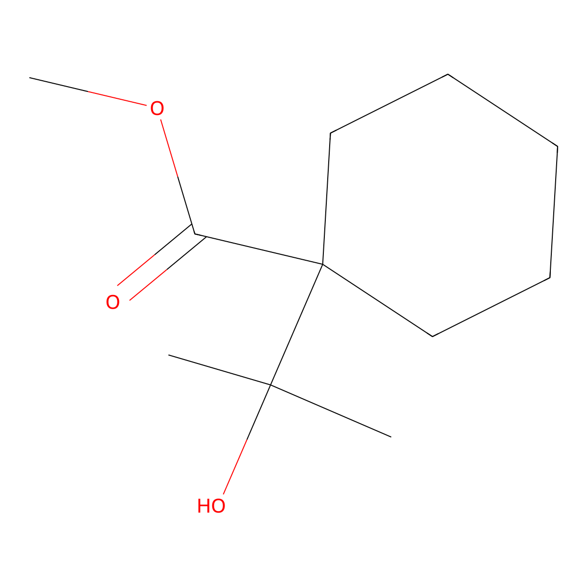 Methyl 1-(2-hydroxypropan-2-yl)cyclohexane-1-carboxylate molecular structure, CAS 72349-94-1