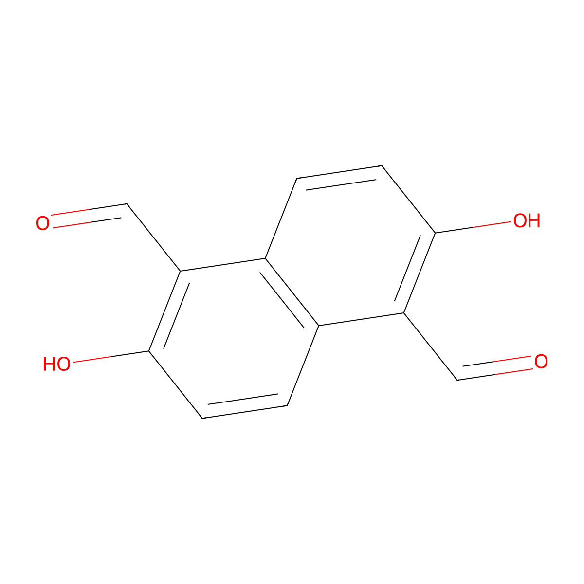 1,5-Diformyl-2,6-dihydroxynaphthalene molecular structure, CAS 7235-47-4