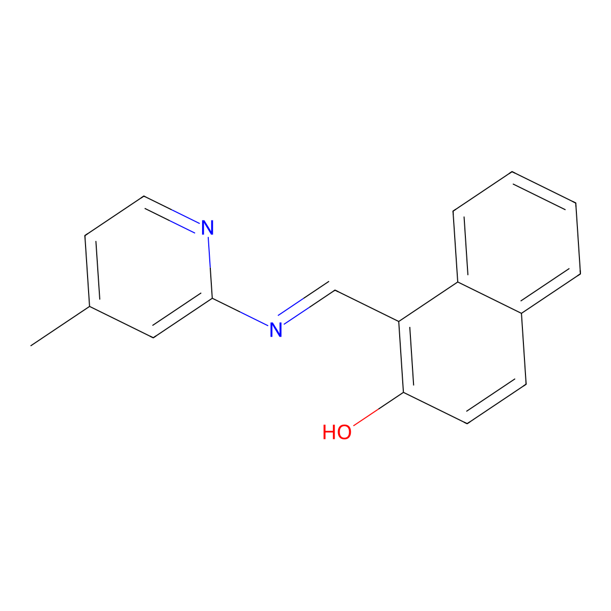 1-(4-Methyl-2-pyridyliminomethyl)-2-naphthol molecular structure, CAS 72350-07-3