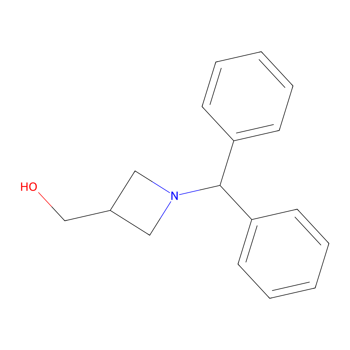 (1-Benzhydrylazetidin-3-yl)methanol molecular structure, CAS 72351-36-1