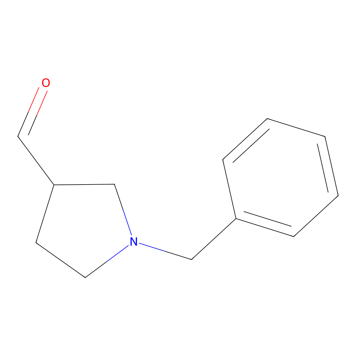 1-Benzylpyrrolidine-3-carbaldehyde molecular structure, CAS 72351-49-6