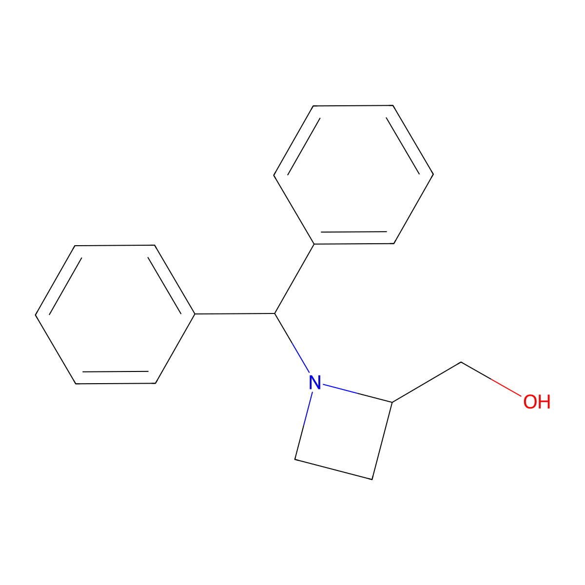 (1-Benzhydrylazetidin-2-yl)methanol molecular structure, CAS 72351-68-9