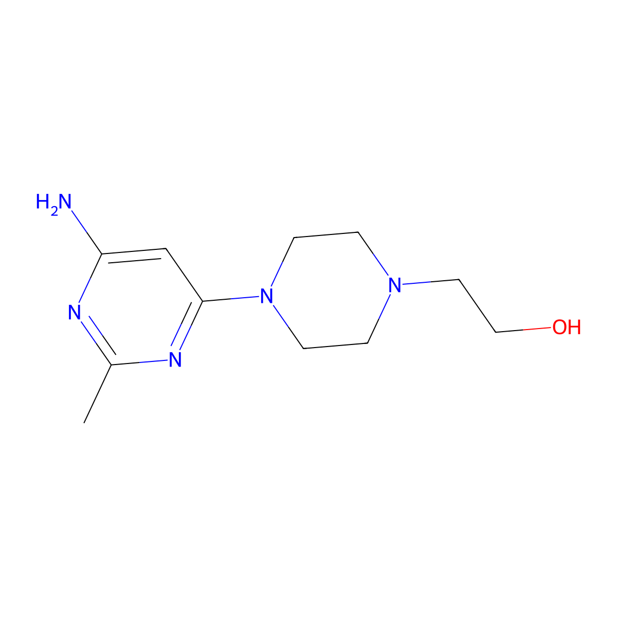 2-[4-(6-Amino-2-methylpyrimidin-4-YL)piperazin-1-YL]ethanol molecular structure, CAS 723510-50-7
