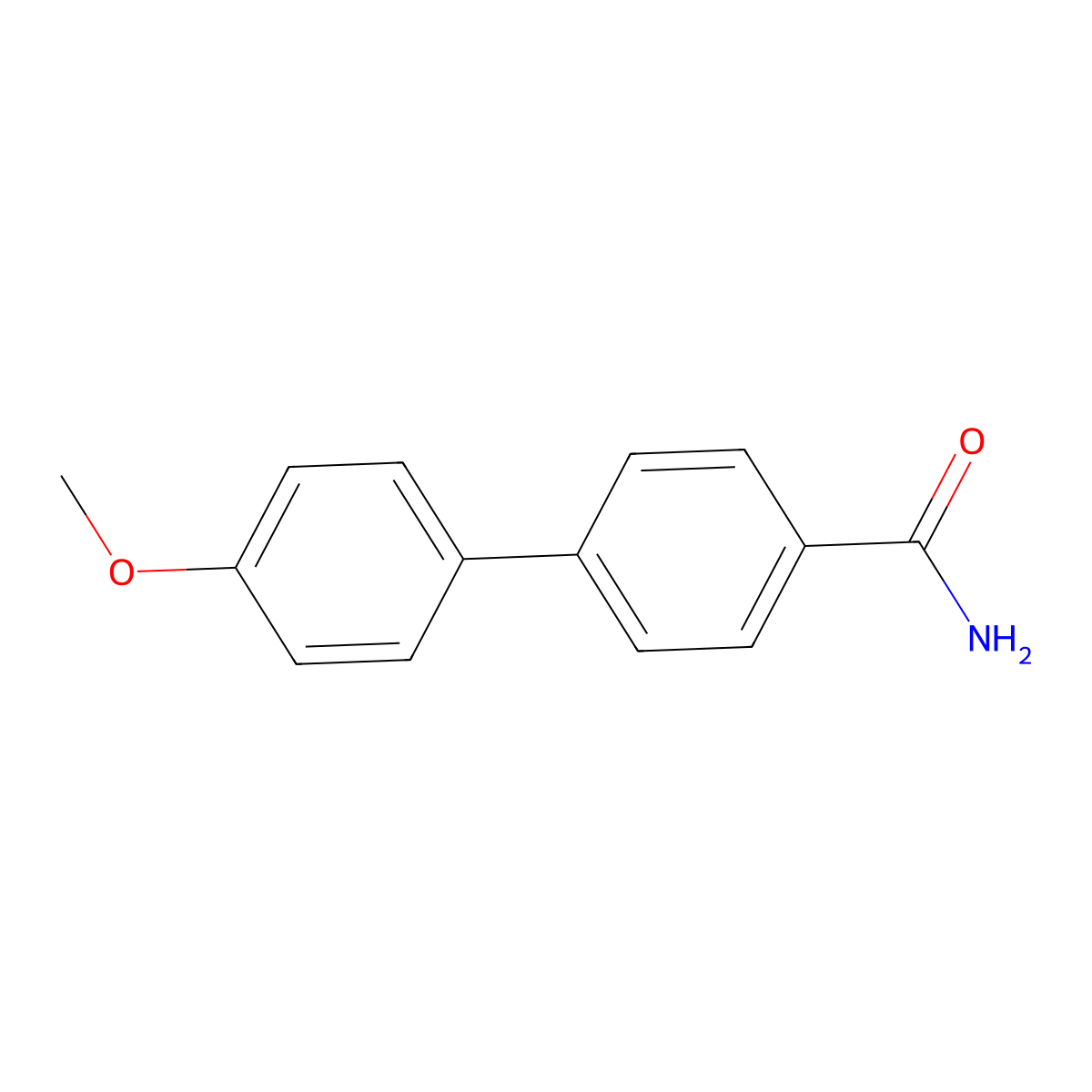 4-(4-Methoxyphenyl)benzamide molecular structure, CAS 72352-76-2