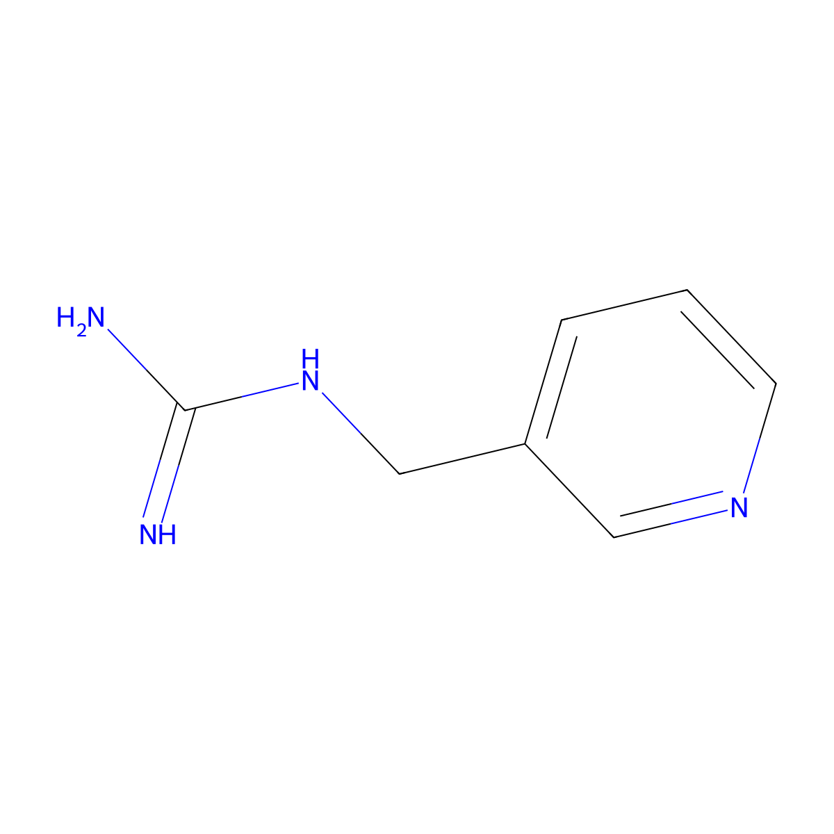 N-(Pyridin-3-ylmethyl)guanidine molecular structure, CAS 72357-67-6