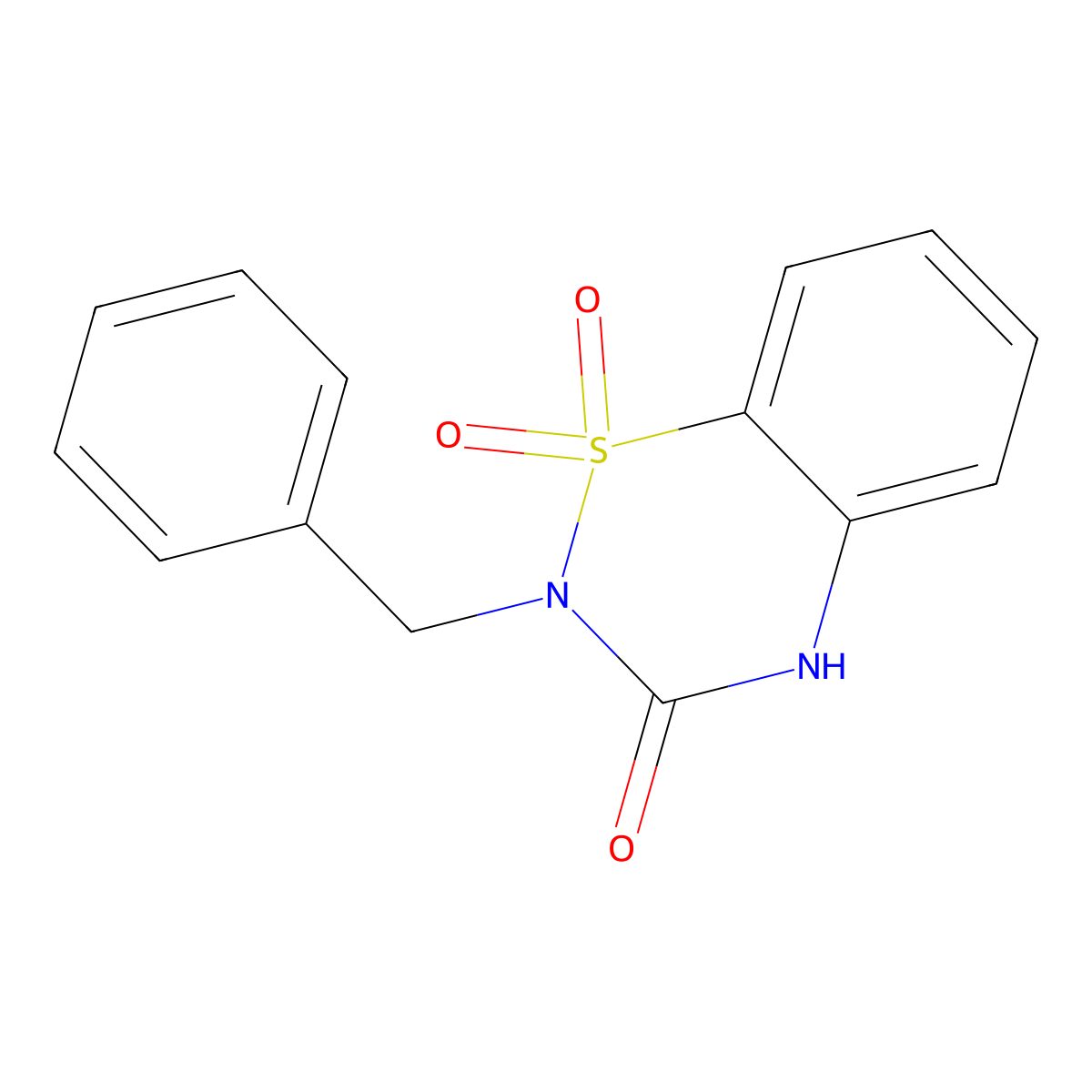 2-benzyl-2H-1,2,4-benzothiadiazin-3(4H)-one 1,1-dioxide molecular structure, CAS 72357-88-1
