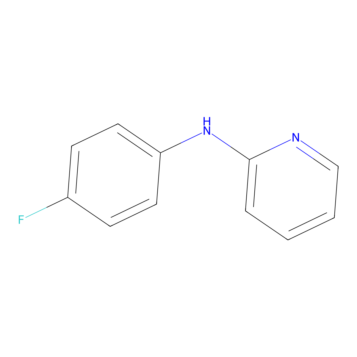 2-(4-Fluoroanilino)pyridine molecular structure, CAS 72358-70-4