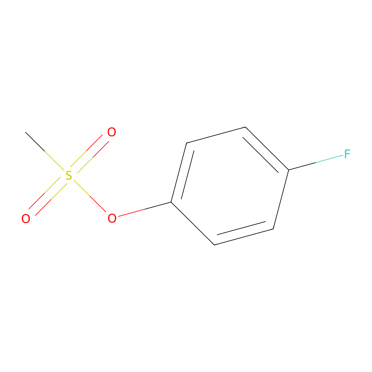 4-Fluorophenyl methanesulfonate molecular structure, CAS 72358-72-6