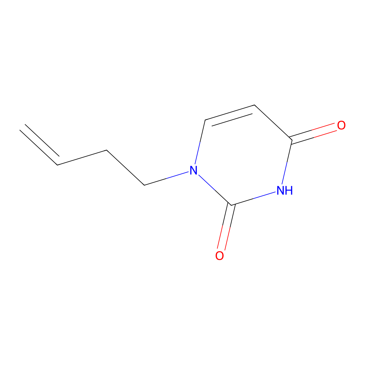 1-(But-3-en-1-yl)pyrimidine-2,4(1H,3H)-dione molecular structure, CAS 7236-71-7
