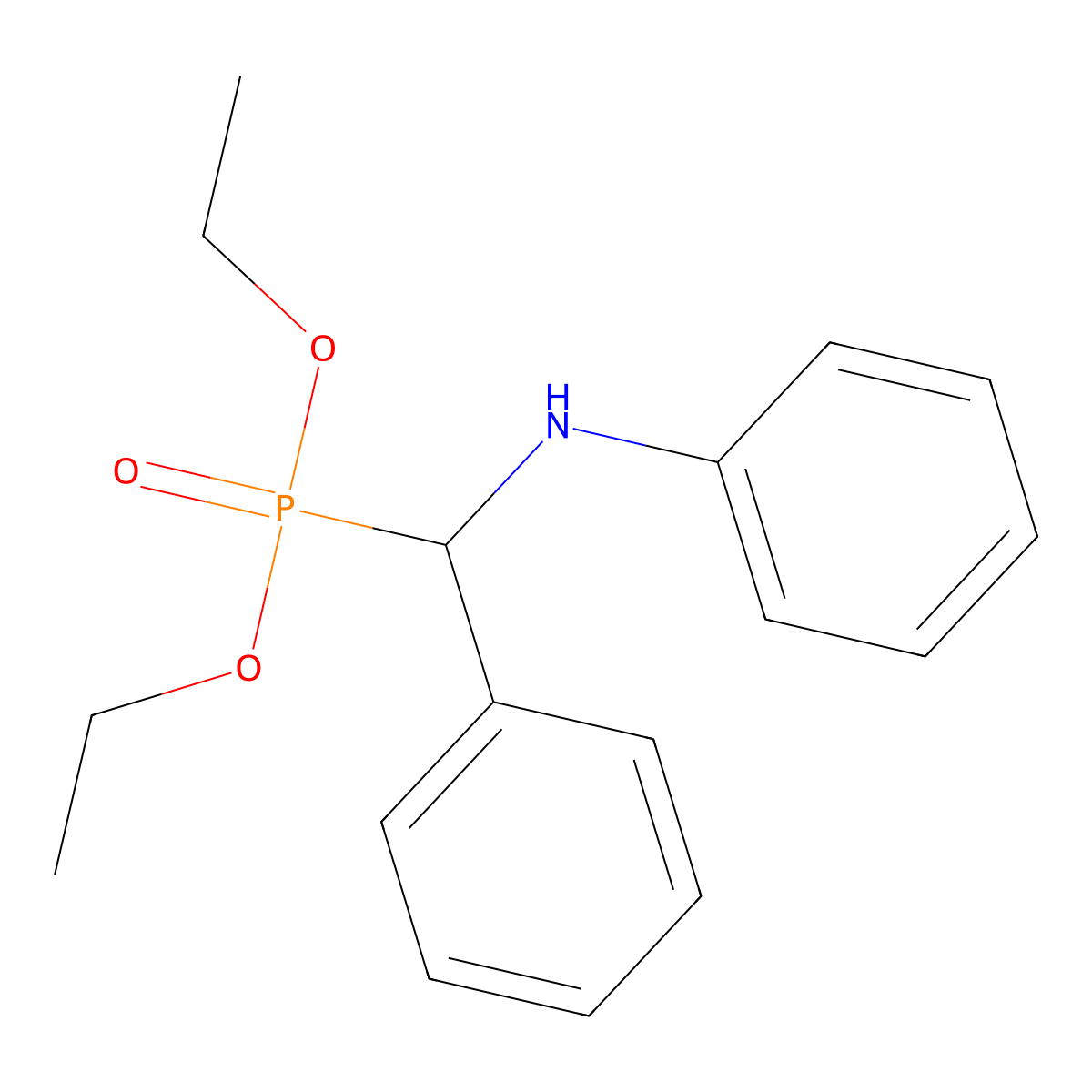 N-[diethoxyphosphoryl(phenyl)methyl]aniline molecular structure, CAS 7236-88-6