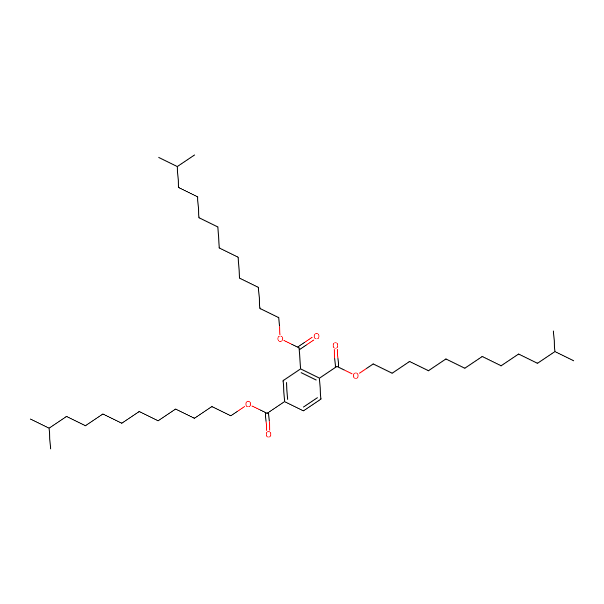 1,2,4-Benzenetricarboxylic acid, 1,2,4-triisotridecyl ester molecular structure, CAS 72361-35-4