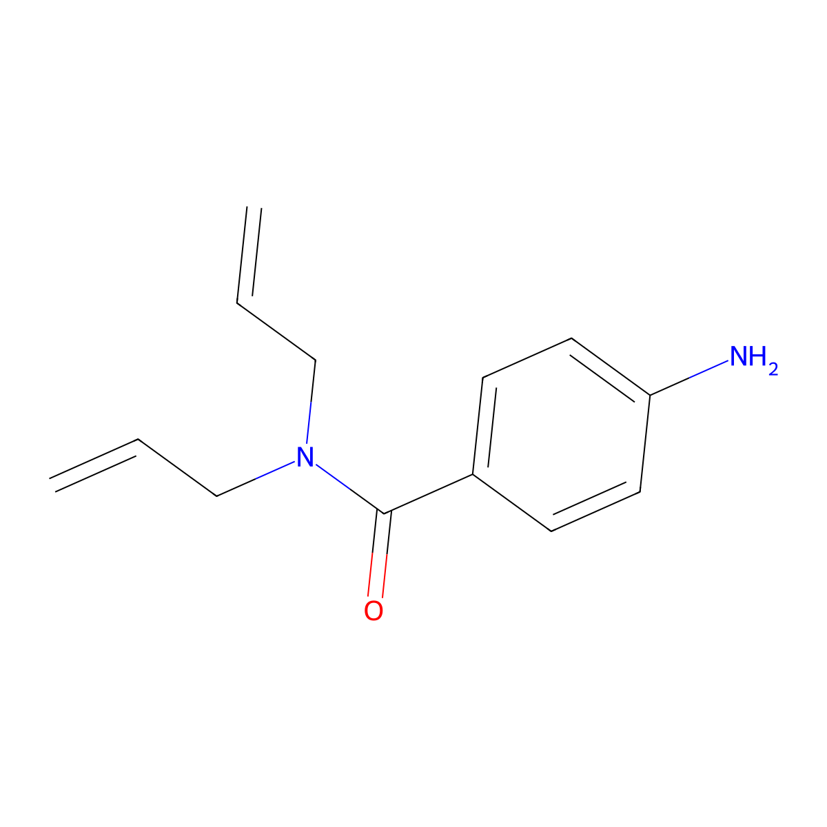 4-amino-N,N-bis(prop-2-en-1-yl)benzamide molecular structure, CAS 72362-95-9