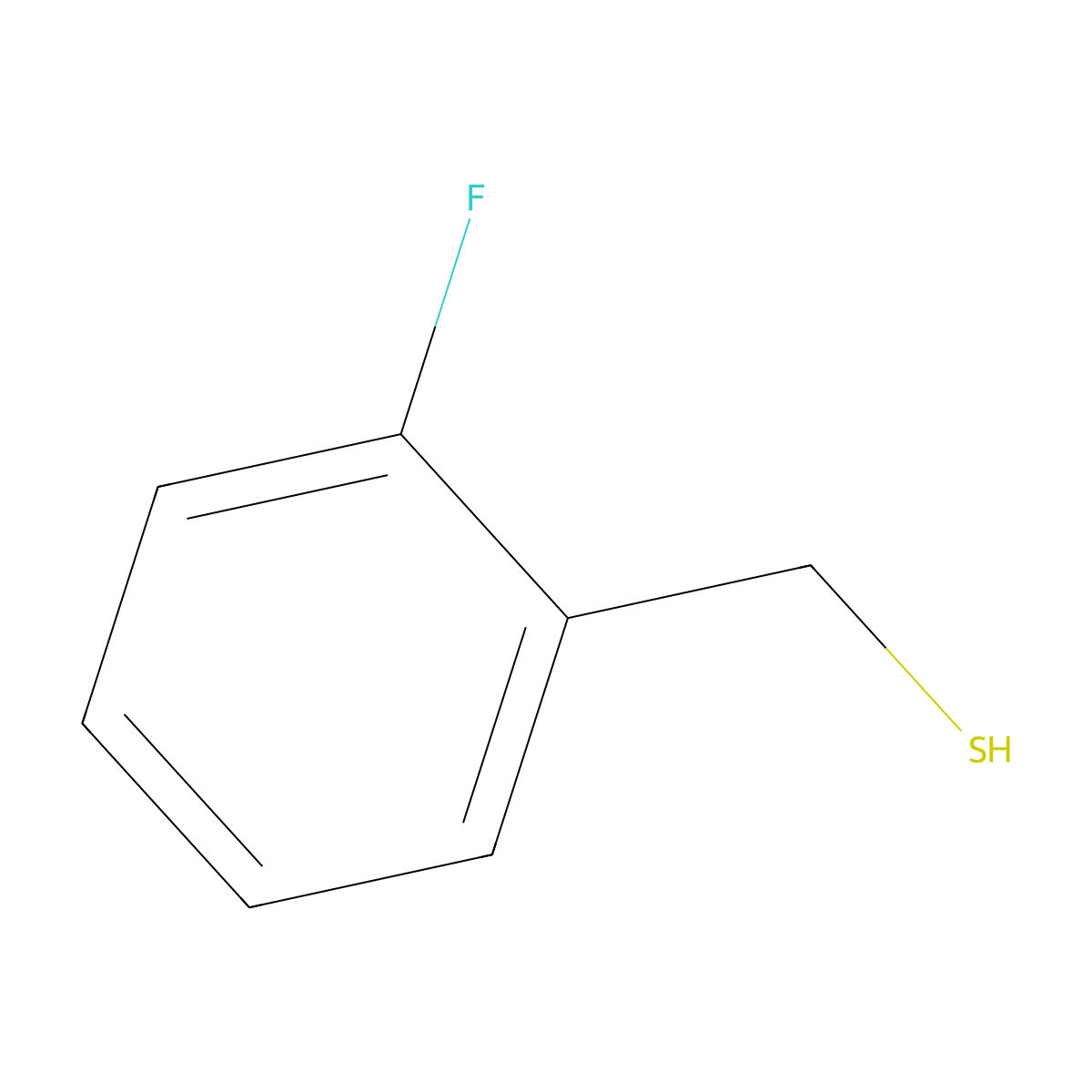 (2-Fluorophenyl)methanethiol molecular structure, CAS 72364-46-6