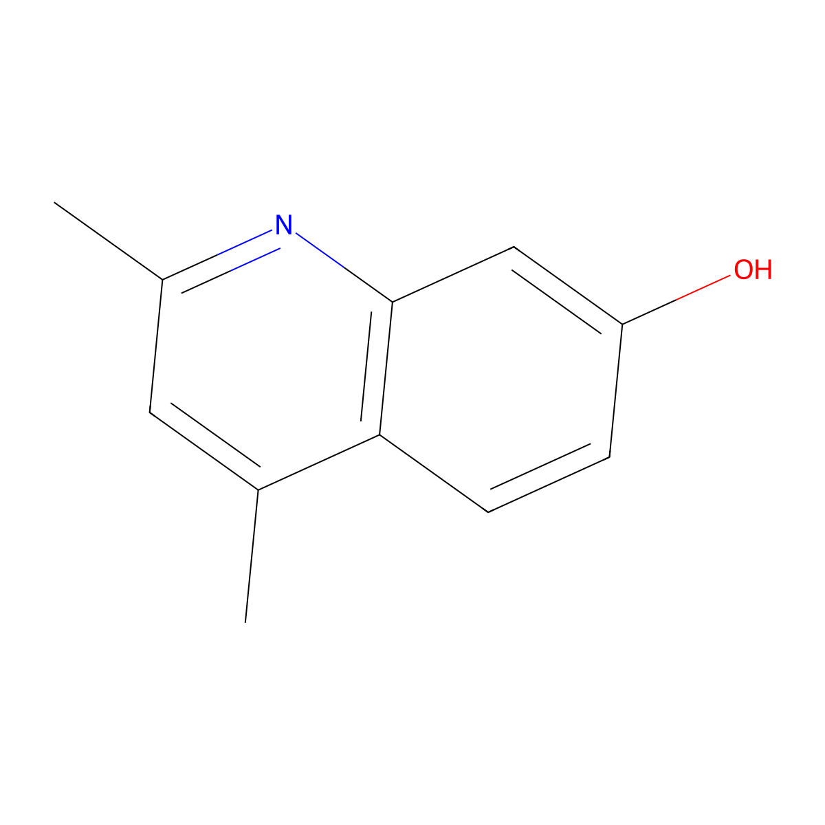 7-Hydroxy-2,4-dimethylquinoline molecular structure, CAS 72365-58-3