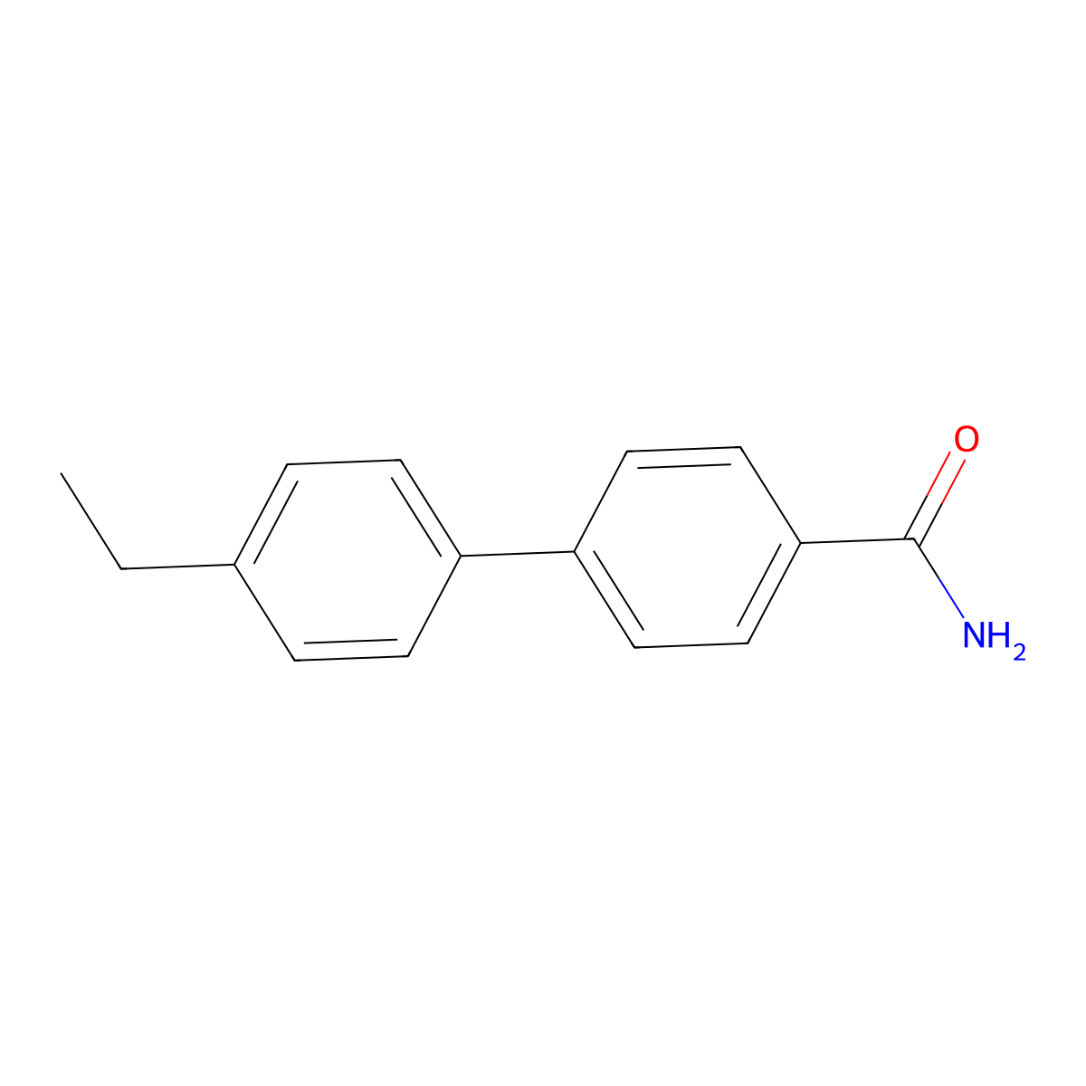 4'-Ethylbiphenyl-4-carboxamide molecular structure, CAS 72366-66-6