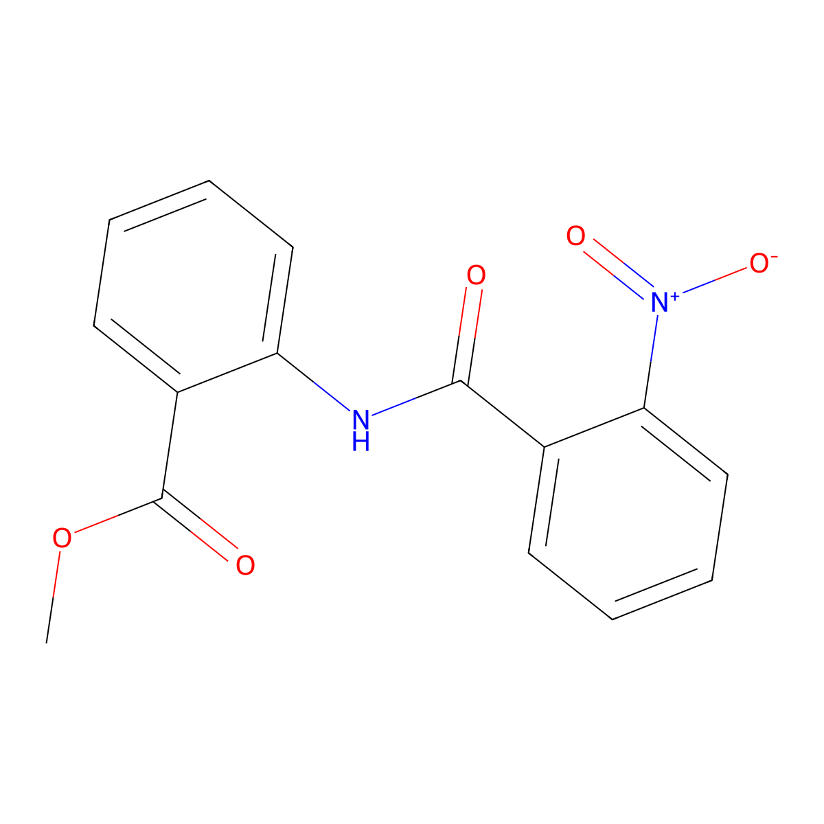 Methyl 2-(2-nitrobenzamido)benzoate molecular structure, CAS 72367-10-3