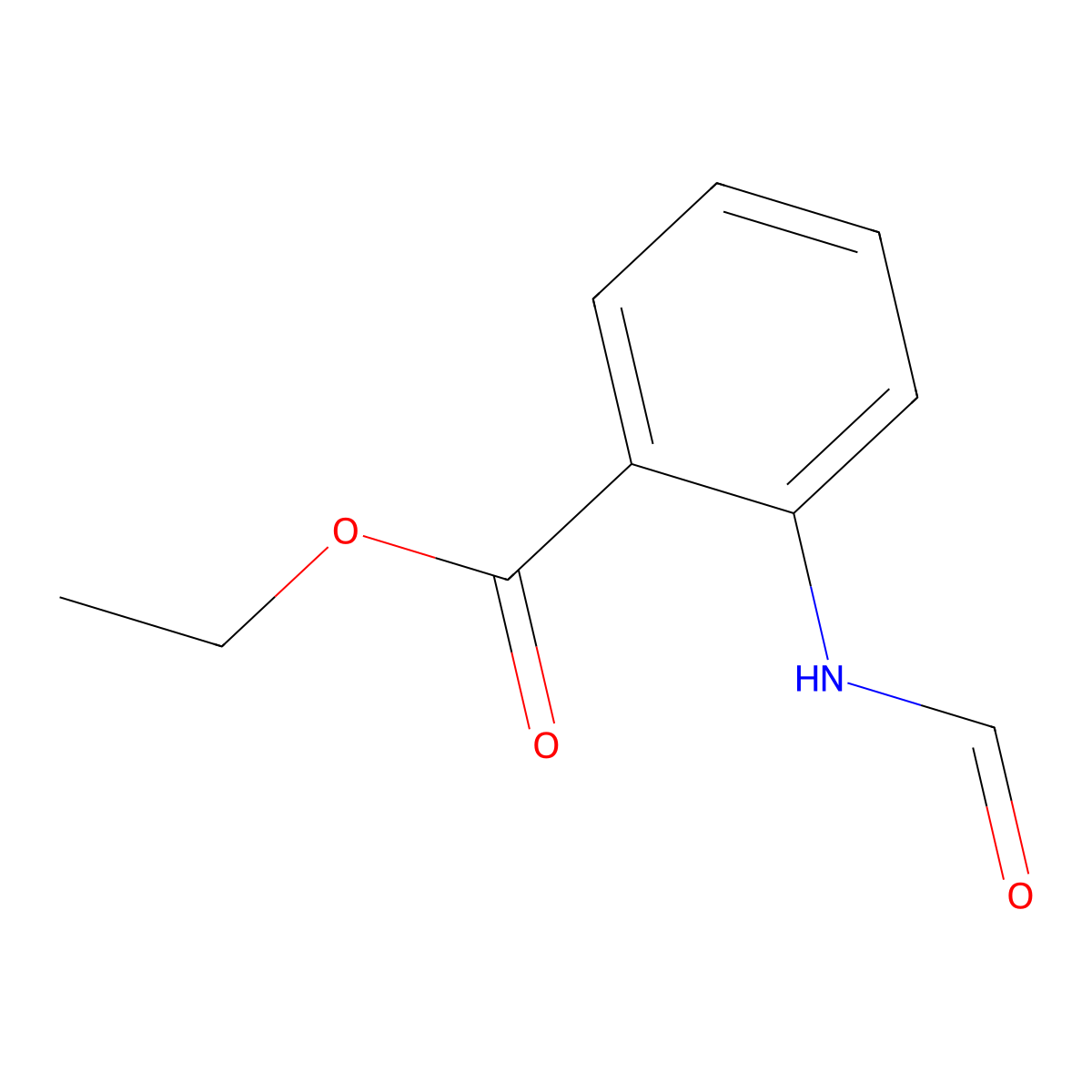 Ethyl 2-formamidobenzoate molecular structure, CAS 72368-50-4