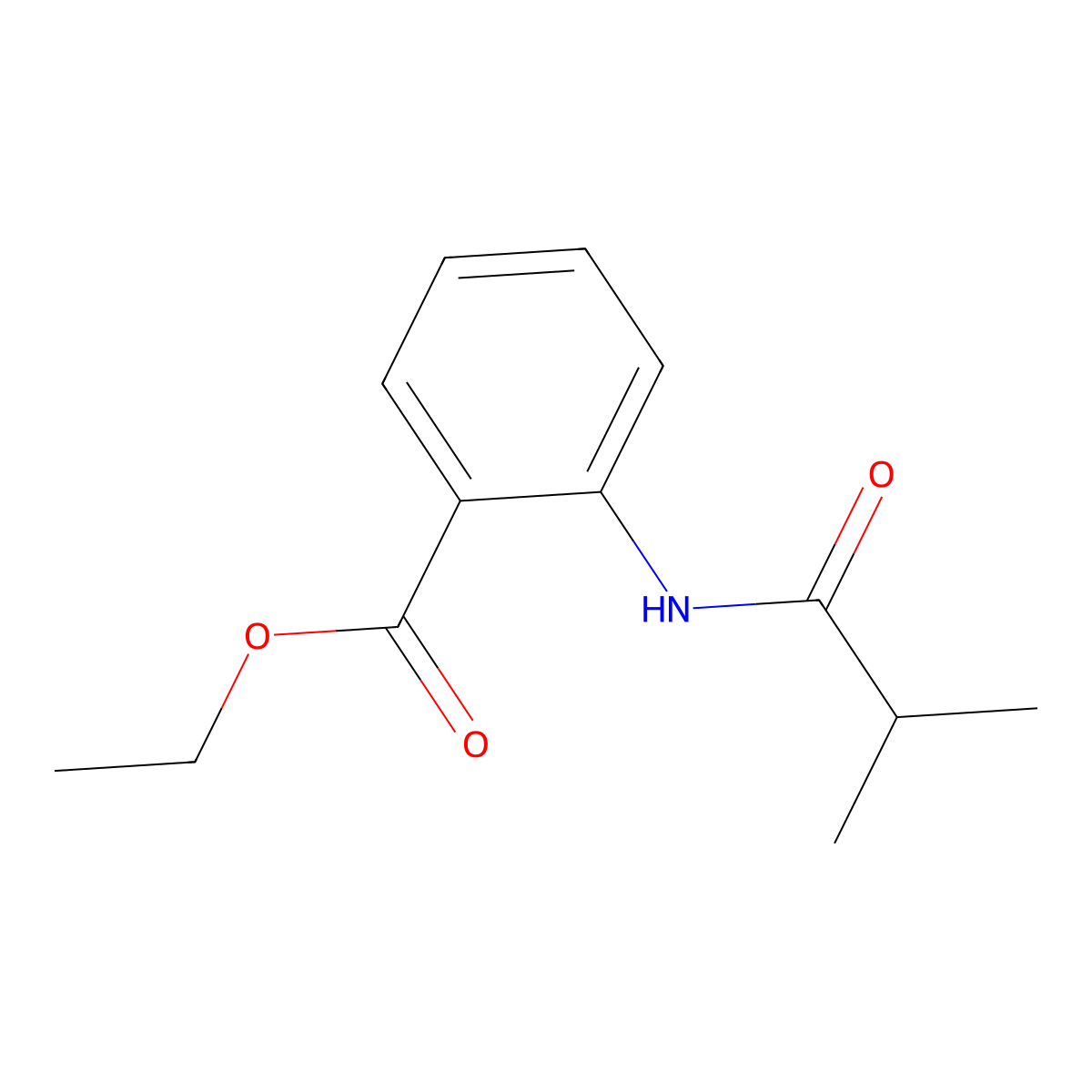 Ethyl 2-(2-methylpropanoylamino)benzoate molecular structure, CAS 72368-51-5