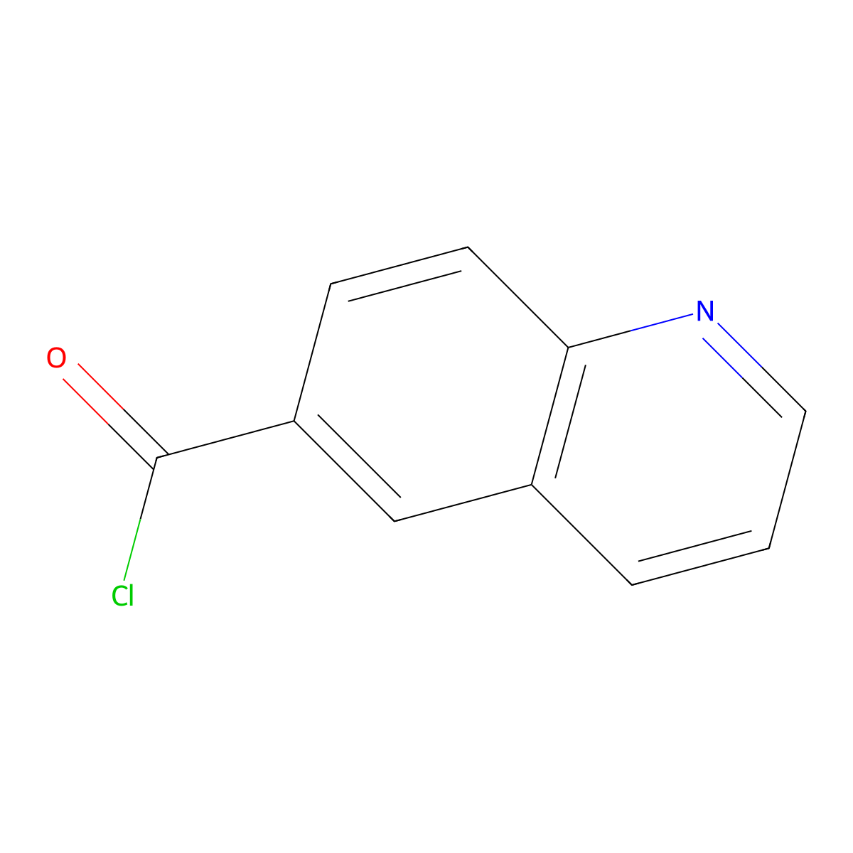 Quinoline-6-carbonyl chloride molecular structure, CAS 72369-87-0