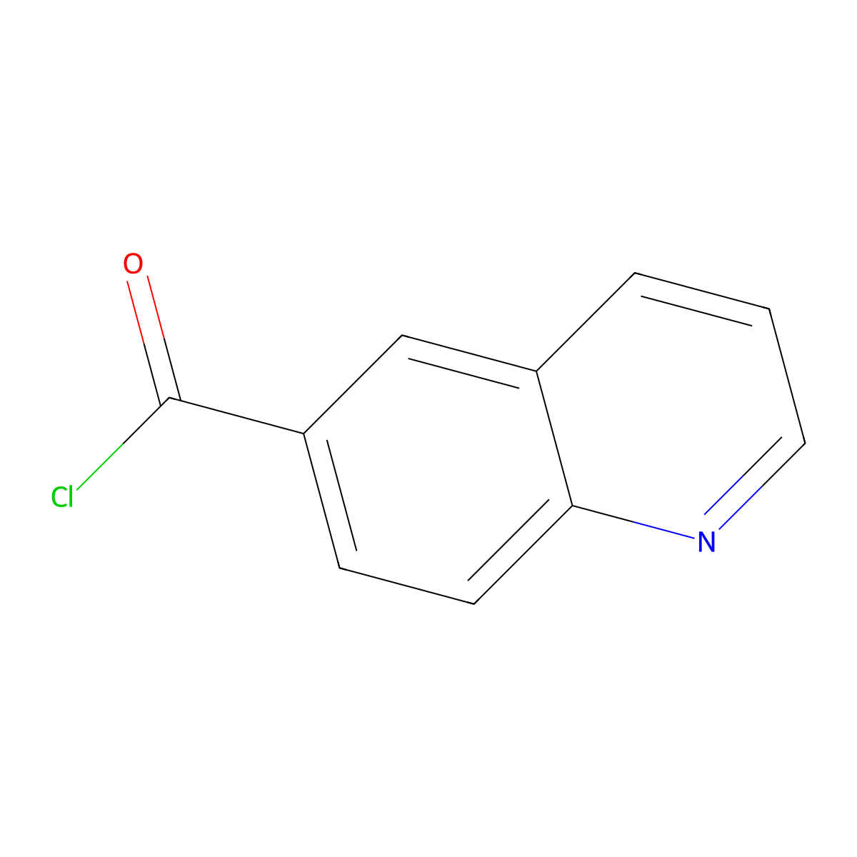 Quinoline-6-carbonyl chloride molecular structure, CAS 72369-87-0
