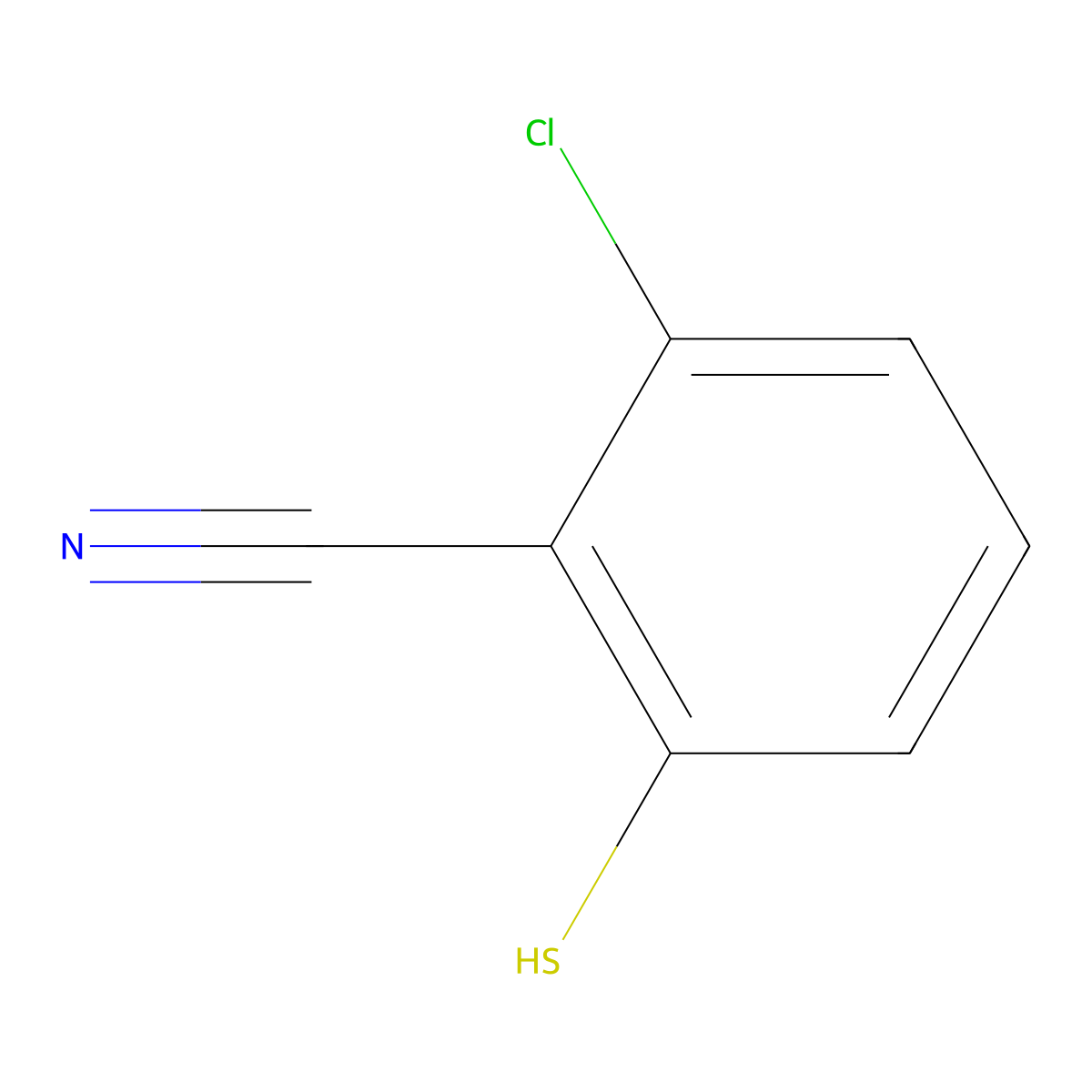 2-Chloro-6-sulfanylbenzonitrile molecular structure, CAS 72371-52-9