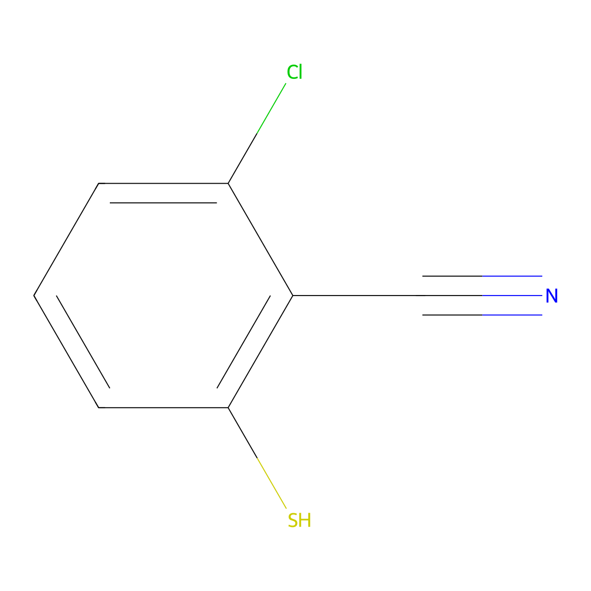 2-Chloro-6-sulfanylbenzonitrile molecular structure, CAS 72371-52-9