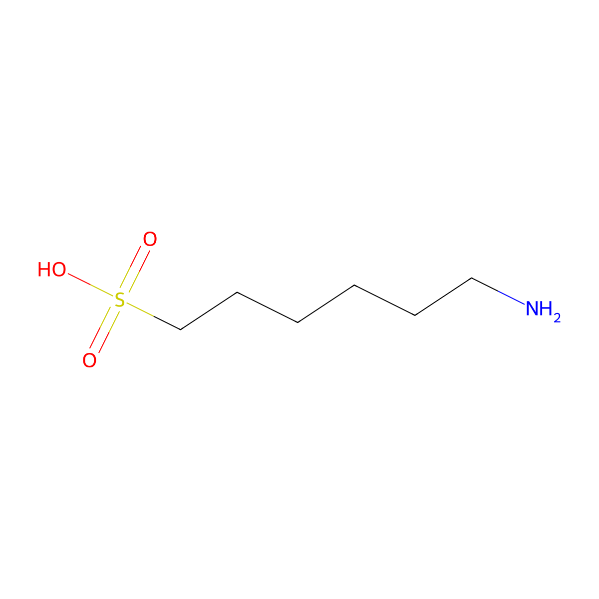 6-Amino-1-hexanesulfonic acid molecular structure, CAS 72372-71-5