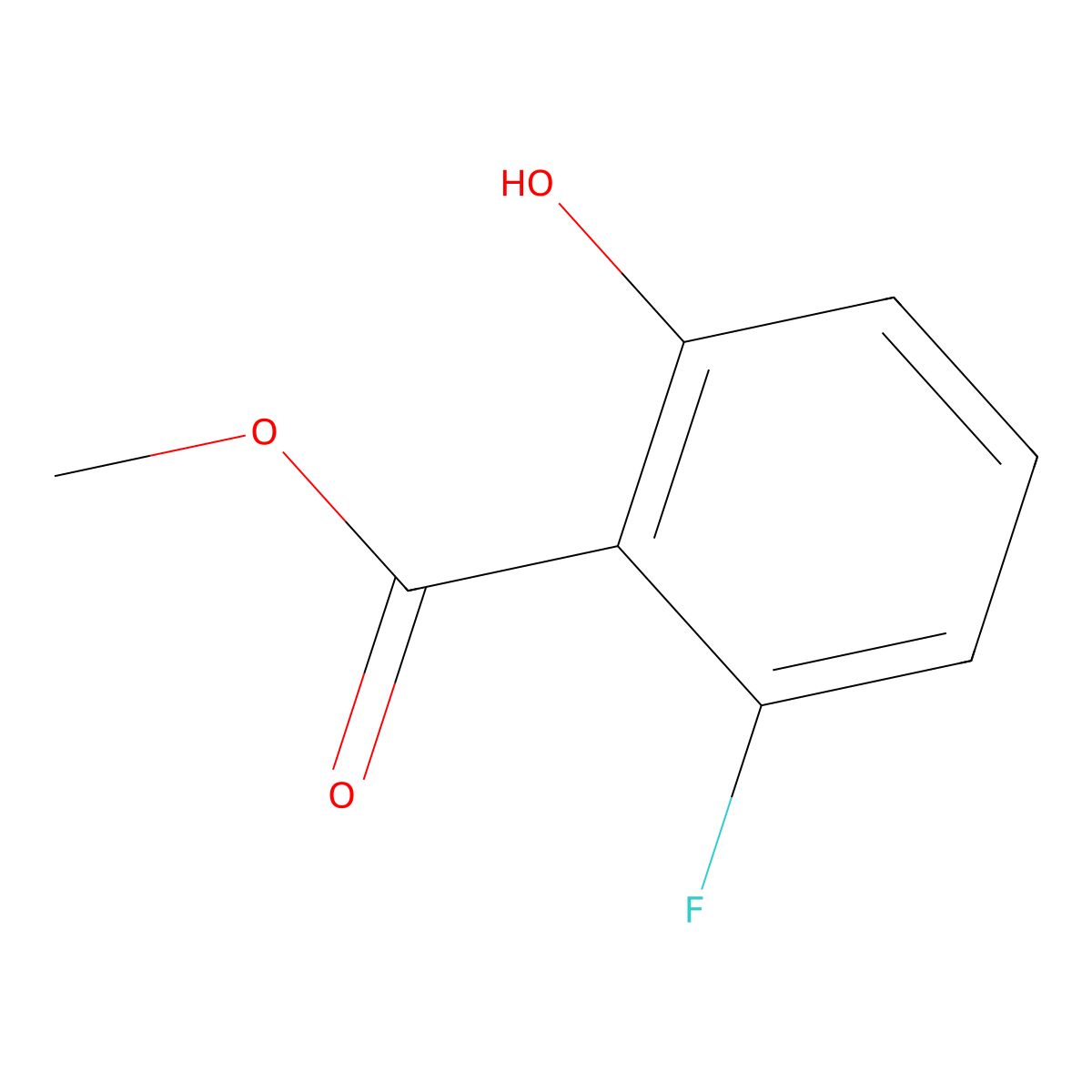 Methyl 2-fluoro-6-hydroxybenzoate molecular structure, CAS 72373-81-0