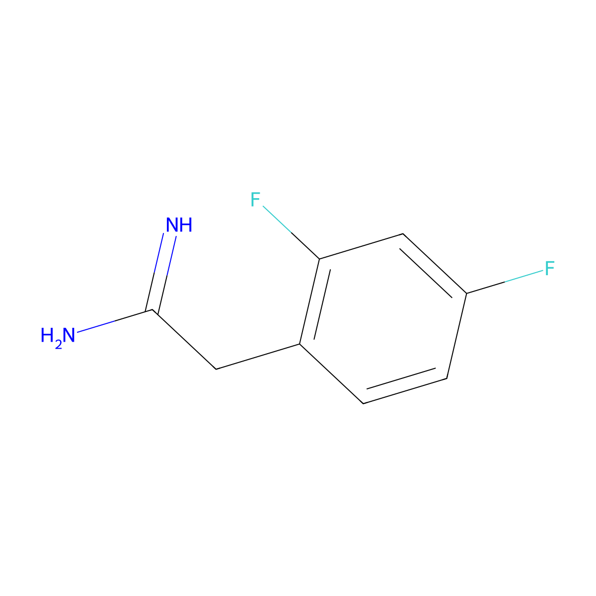 2-(2,4-Difluorophenyl)ethanimidamide molecular structure, CAS 723730-74-3