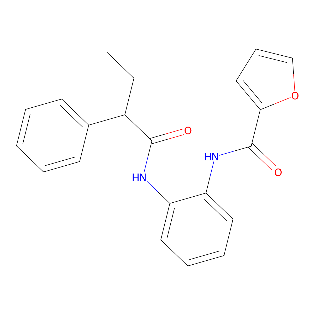 N-[2-(2-phenylbutanoylamino)phenyl]furan-2-carboxamide molecular structure, CAS 723736-68-3