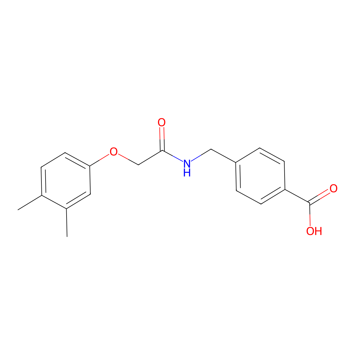 4-({[(3,4-Dimethylphenoxy)acetyl]amino}methyl)benzoic acid molecular structure, CAS 723736-70-7
