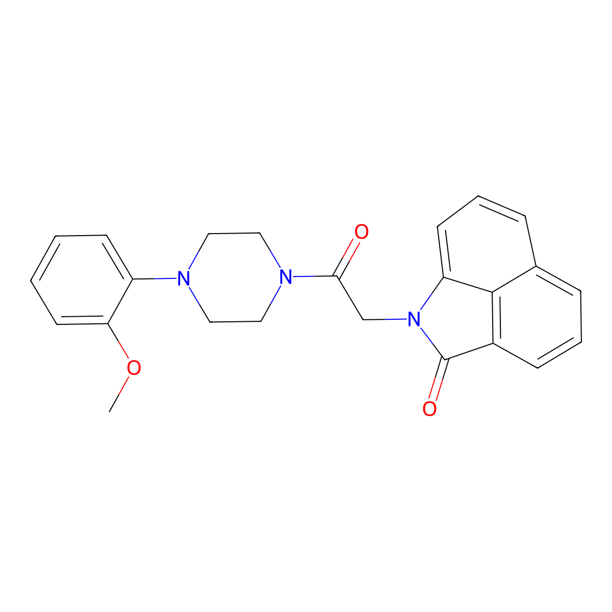 1-{2-[4-(2-methoxyphenyl)-1-piperazinyl]-2-oxoethyl}benzo[cd]indol-2(1H)-one molecular structure, CAS 723736-82-1