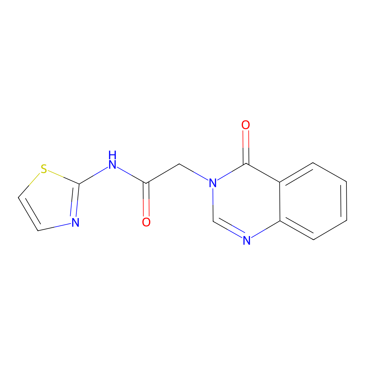 2-(4-oxoquinazolin-3-yl)-N-(1,3-thiazol-2-yl)acetamide molecular structure, CAS 723737-98-2