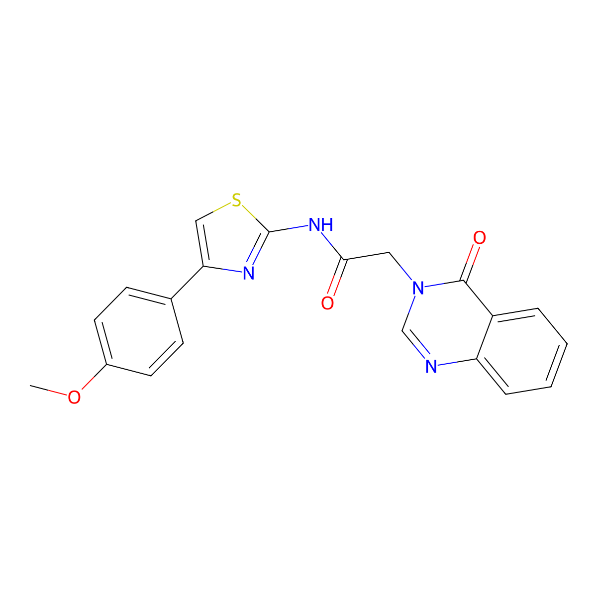N-[4-(4-methoxyphenyl)-1,3-thiazol-2-yl]-2-(4-oxoquinazolin-3-yl)acetamide molecular structure, CAS 723738-02-1